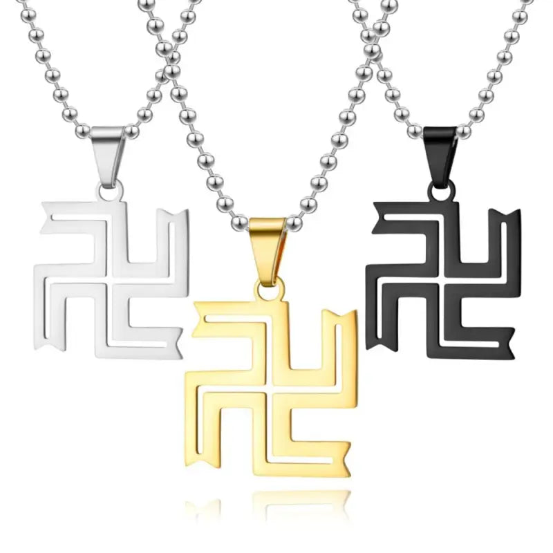 Buddhist Swastika Necklace Gold - Sacred Dharma Symbol Pendant | Buddhive