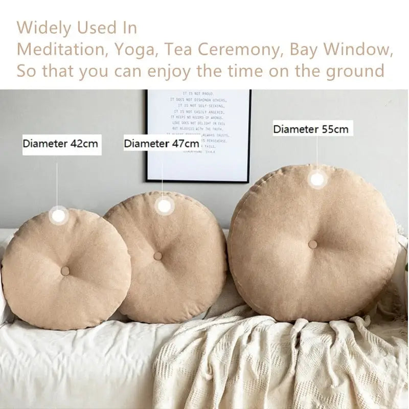 Meditation Cushion Comfort - Cotton Kapok Filled Zafu Pillow for Yoga & Meditation | Buddhive