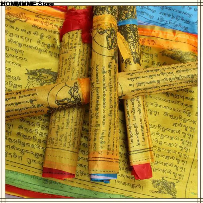 Tibetan Prayer Flags - Authentic Buddhist Cotton Flags 14x24cm - Meditation & Outdoor Decor | Buddhive