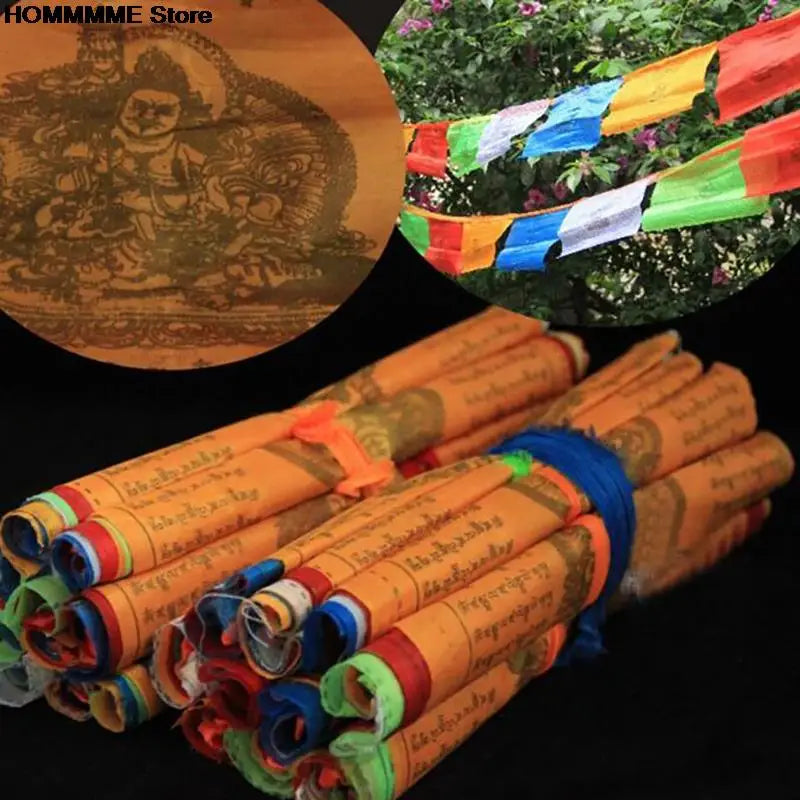 Tibetan Prayer Flags - Authentic Buddhist Cotton Flags 14x24cm - Meditation & Outdoor Decor | Buddhive