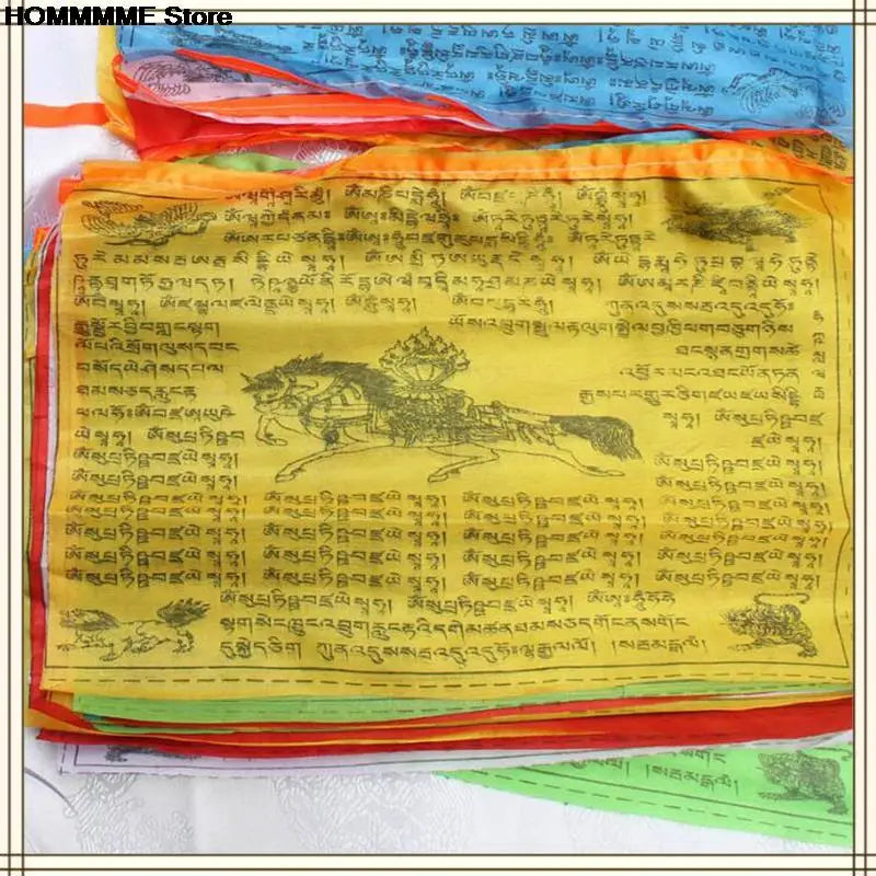 Tibetan Prayer Flags - Authentic Buddhist Cotton Flags 14x24cm - Meditation & Outdoor Decor | Buddhive