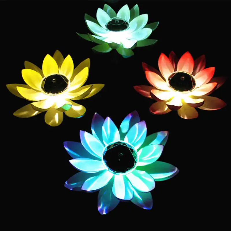 Solar Lotus Flower Light LED Outdoor Garden Lamp - Color Changing Zen Decor | Buddhive