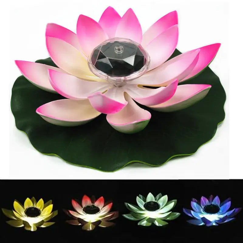 Solar Lotus Flower Light LED Outdoor Garden Lamp - Color Changing Zen Decor | Buddhive