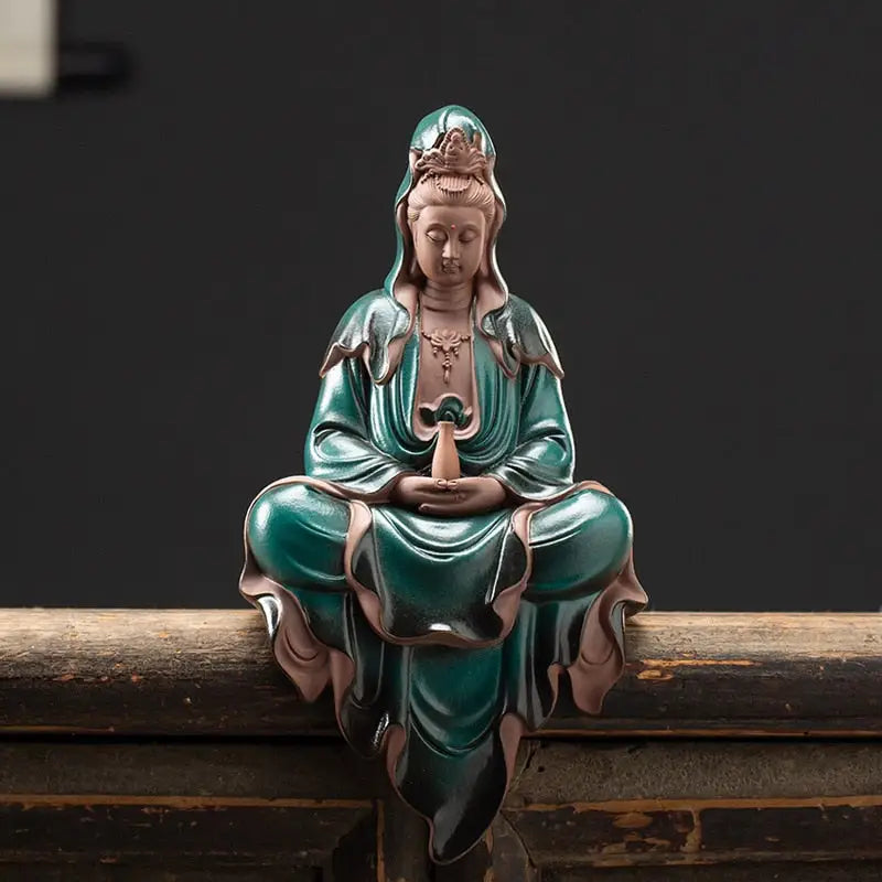 Bodhisattva Incense Waterfall Fountain - Backflow Burner with Zen Cascade Effect | Buddhive