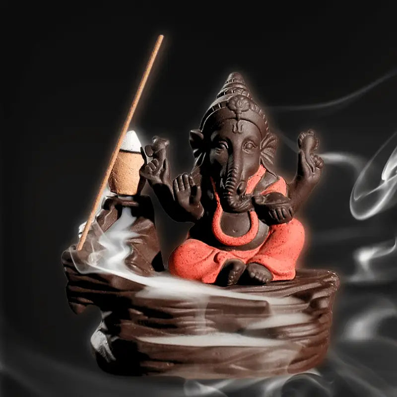 Ganesh Incense Waterfall - Ceramic Backflow Burner - Zen Meditation Decor | Buddhive
