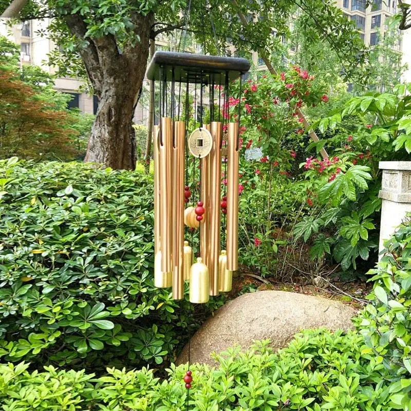 Wind Chimes Metal Outdoor - 25 Inch Feng Shui Garden Chime for Meditation & Zen Decor | Buddhive
