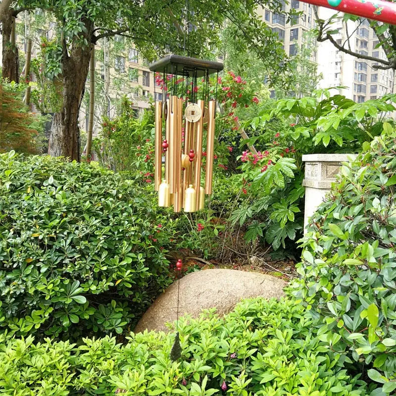 Wind Chimes Metal Outdoor - 25 Inch Feng Shui Garden Chime for Meditation & Zen Decor | Buddhive