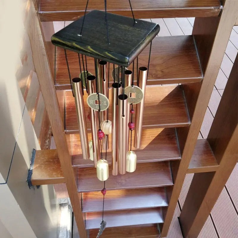 Wind Chimes Metal Outdoor - 25 Inch Feng Shui Garden Chime for Meditation & Zen Decor | Buddhive