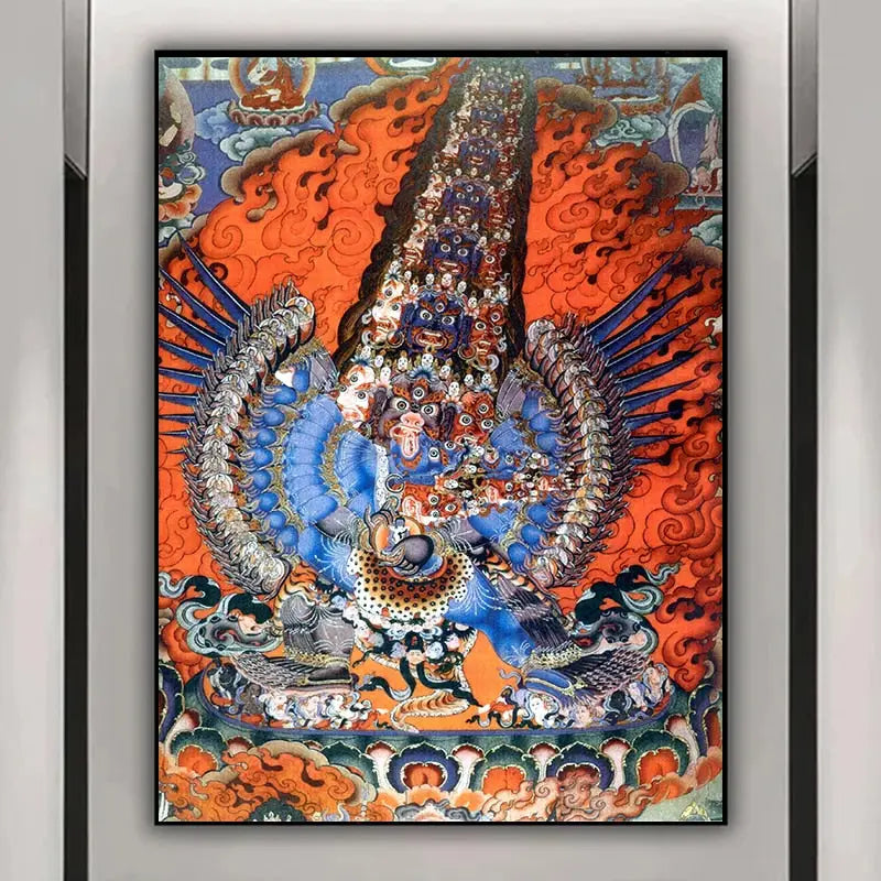 Thangka Painting Large Buddhist Wall Art - Traditional Tibetan Canvas | Buddhive