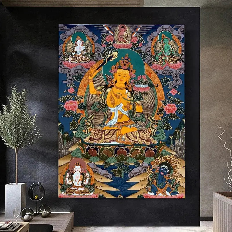 Thangka Painting Buddhist Wall Art - Authentic Tibetan Spiritual Decor | Buddhive