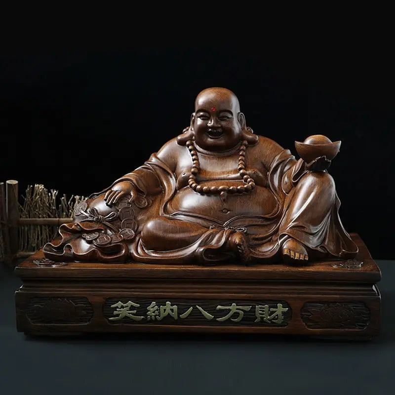 Laughing Buddha Statue Large Sitting - Hand-Crafted Resin Spiritual Decor | Buddhive