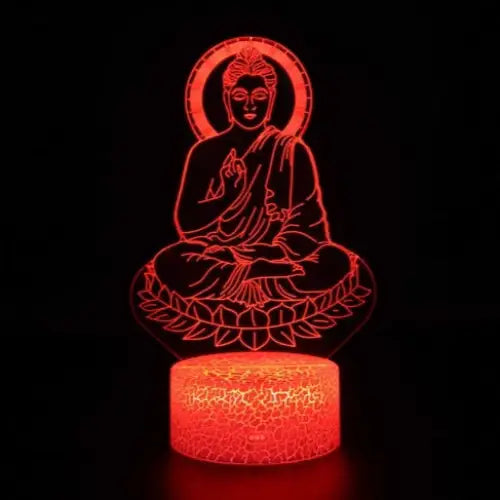 3D Buddha Lamp LED Illusion Night Light - 7 Color Changing Meditation Decor | Buddhive