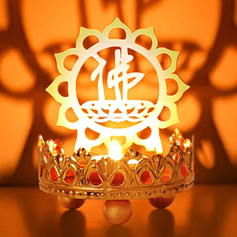 Buddha Oil Lamp - Traditional Brass Meditation Lantern for Altar & Home Decor | Buddhive