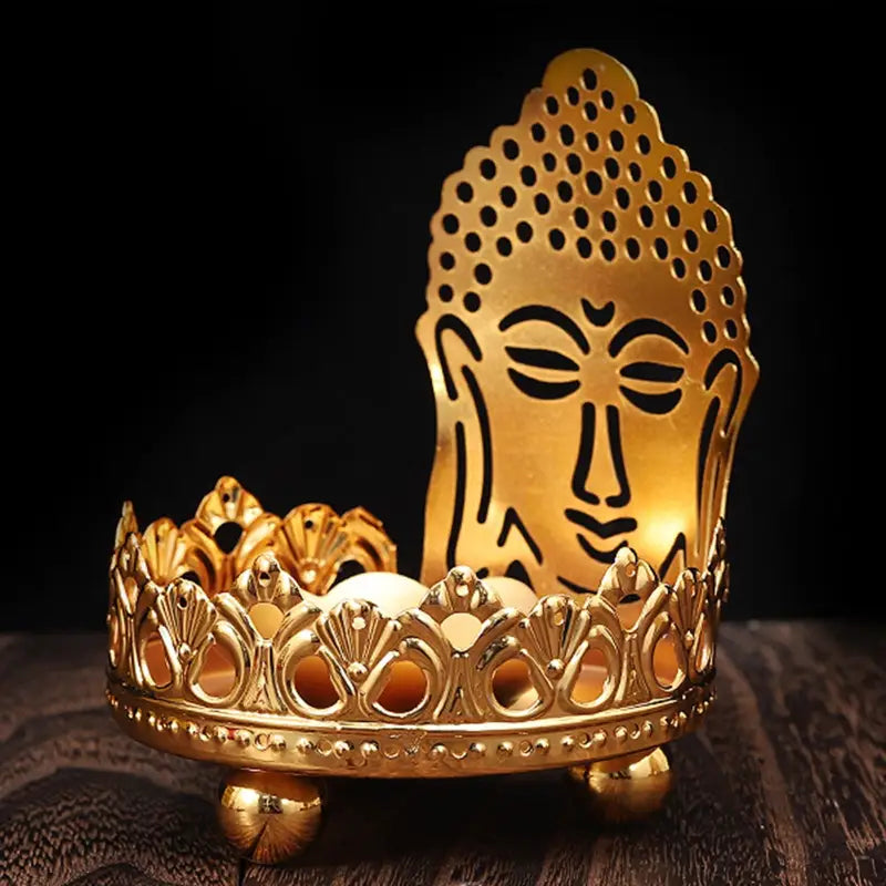 Buddha Oil Lamp - Traditional Brass Meditation Lantern for Altar & Home Decor | Buddhive