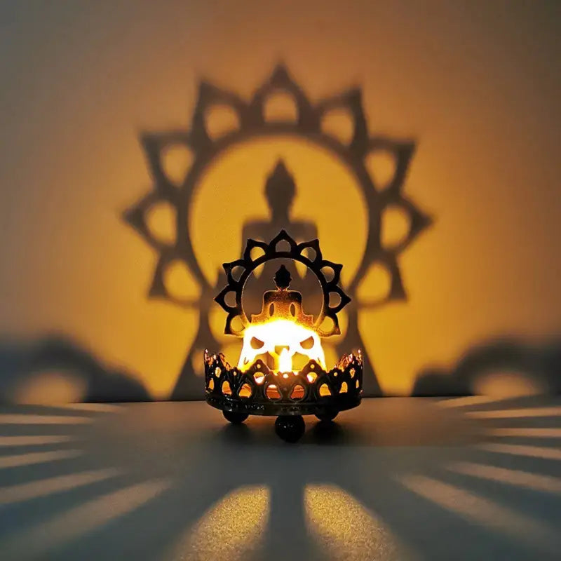 Buddha Oil Lamp - Traditional Brass Meditation Lantern for Altar & Home Decor | Buddhive