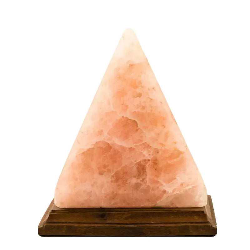Himalayan Salt Lamp Pyramid - Hand Carved Pink Crystal - Air Purifying & Meditation Decor | Buddhive
