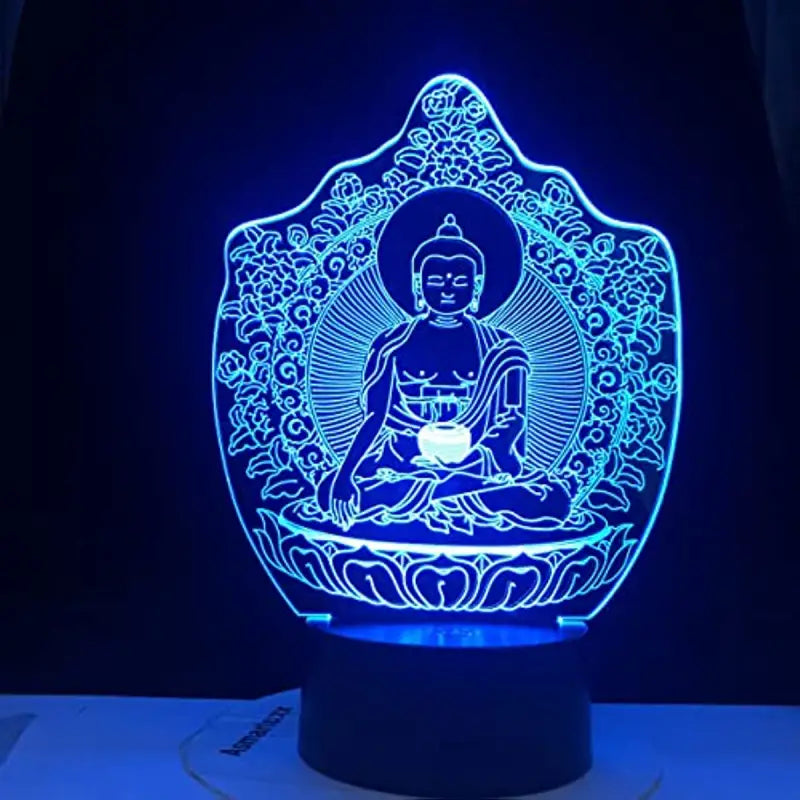 Bodhisattva 3D LED Night Lamp - Touch Control Buddha Light for Meditation & Zen Decor | Buddhive