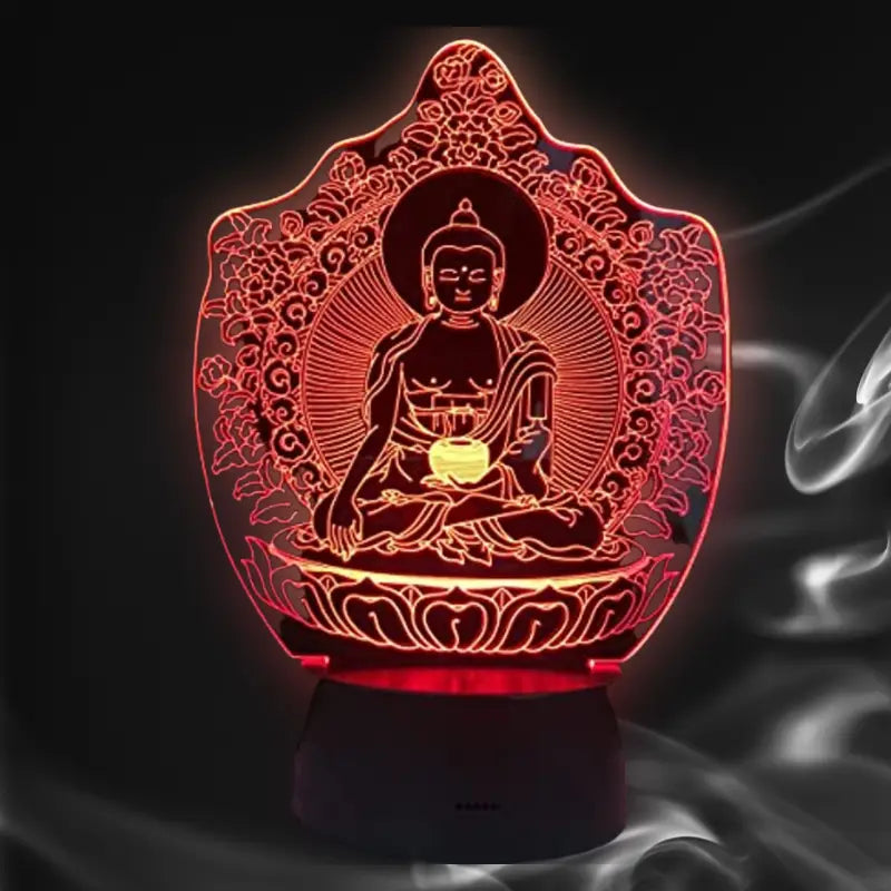 Bodhisattva 3D LED Night Lamp - Touch Control Buddha Light for Meditation & Zen Decor | Buddhive