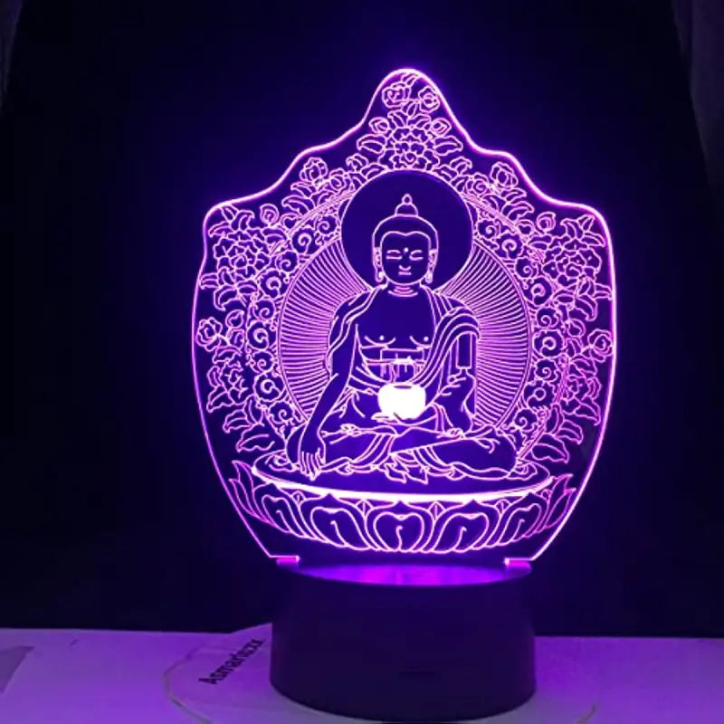 Bodhisattva 3D LED Night Lamp - Touch Control Buddha Light for Meditation & Zen Decor | Buddhive