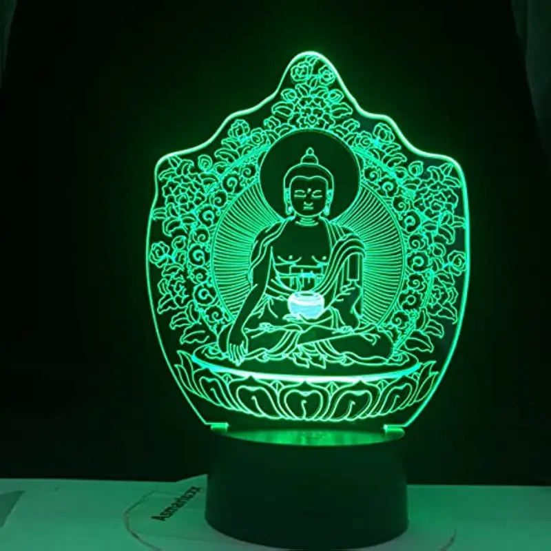 Bodhisattva 3D LED Night Lamp - Touch Control Buddha Light for Meditation & Zen Decor | Buddhive