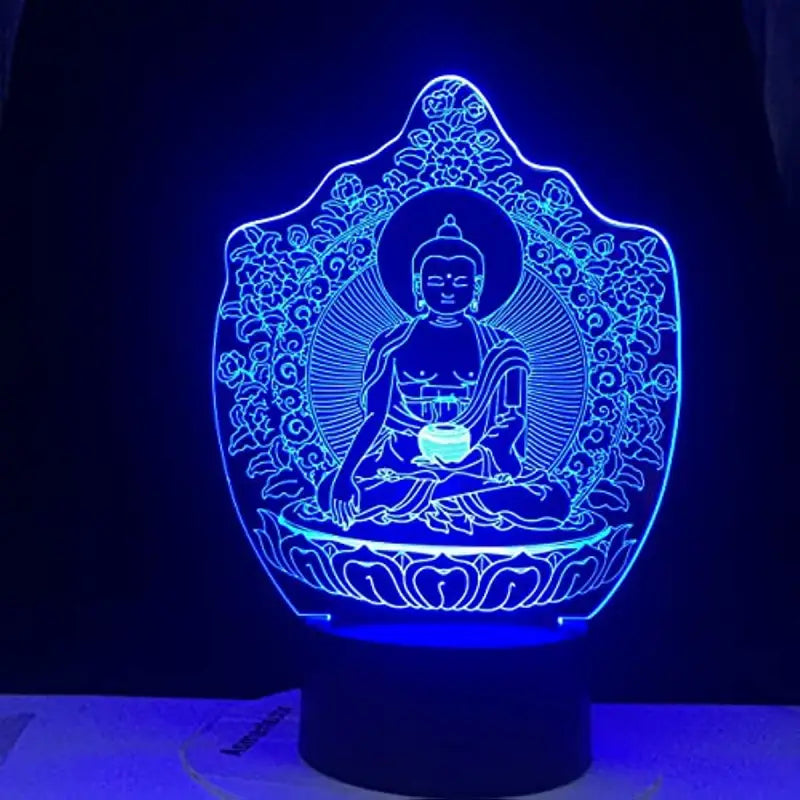 Bodhisattva 3D LED Night Lamp - Touch Control Buddha Light for Meditation & Zen Decor | Buddhive