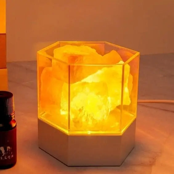 Salt Lamp Himalayan Crystal Natural Air Purifying Light - Zen Decor & Wellness | Buddhive