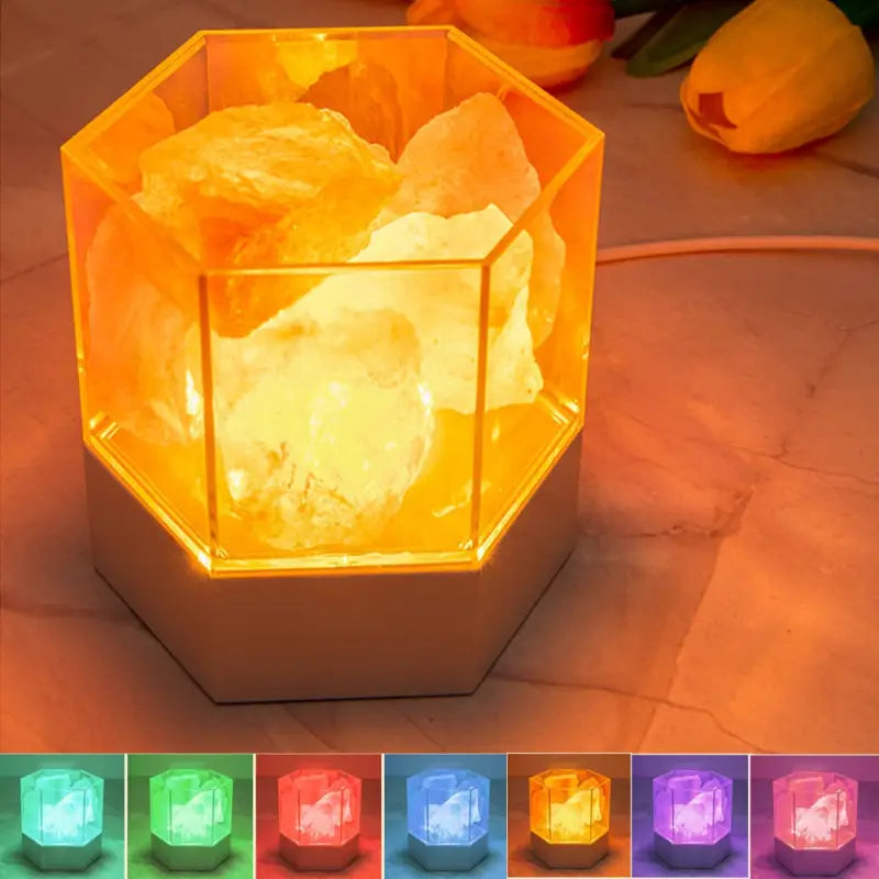 Salt Lamp Himalayan Crystal Natural Air Purifying Light - Zen Decor & Wellness | Buddhive