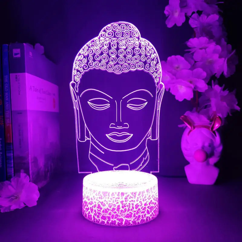 Buddha Head Lamp - 7 Color LED Touch Activated - Meditation & Zen Decor | Buddhive