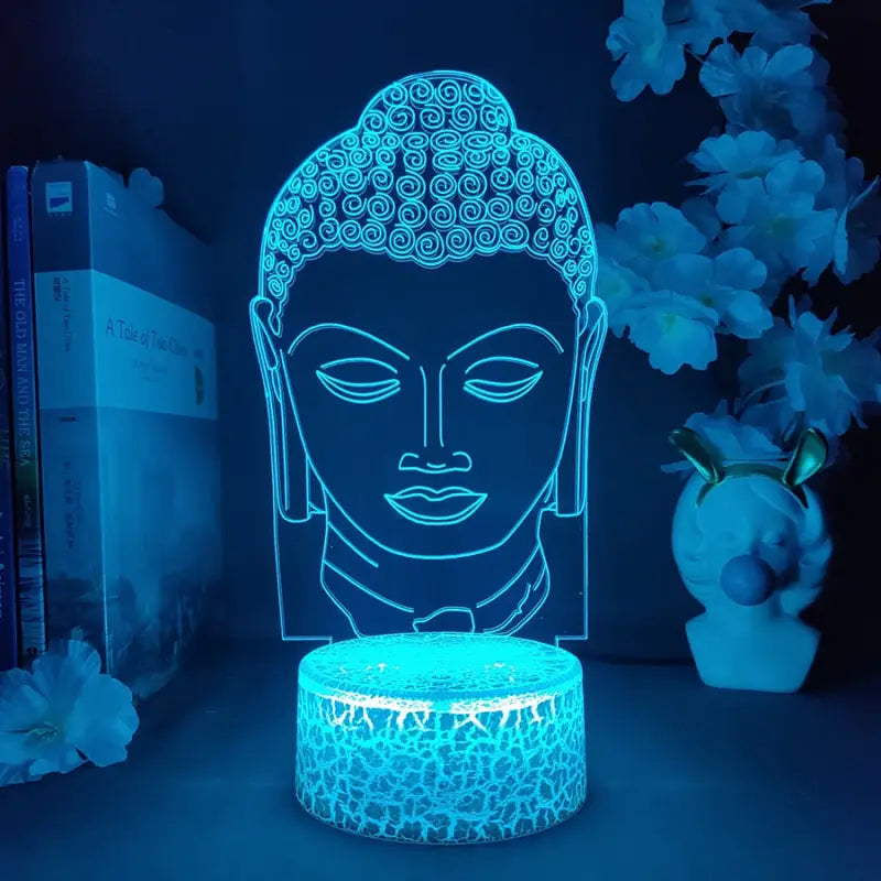 Buddha Head Lamp - 7 Color LED Touch Activated - Meditation & Zen Decor | Buddhive