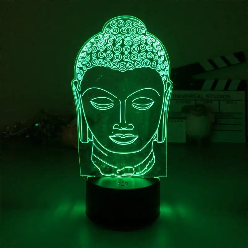 Buddha Head Lamp - 7 Color LED Touch Activated - Meditation & Zen Decor | Buddhive