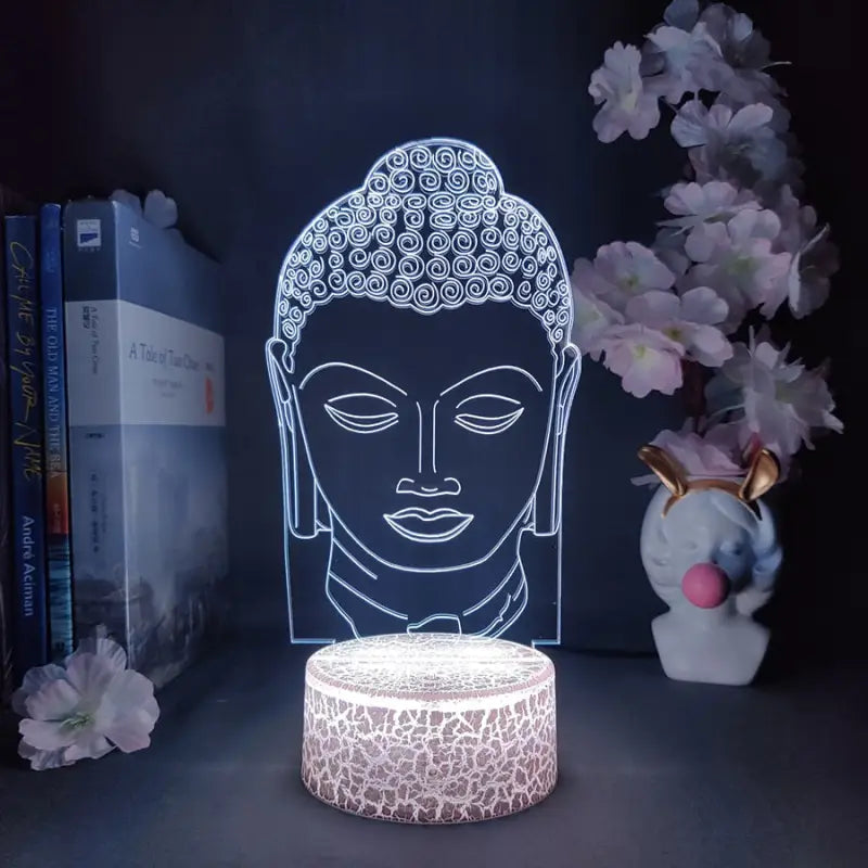 Buddha Head Lamp - 7 Color LED Touch Activated - Meditation & Zen Decor | Buddhive
