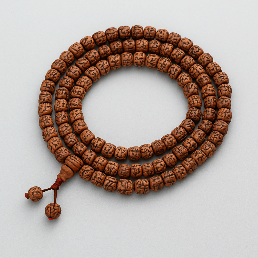 Rudraksha Mala Beads 108 - Authentic Nepali Seed Prayer Necklace for Meditation | Buddhive