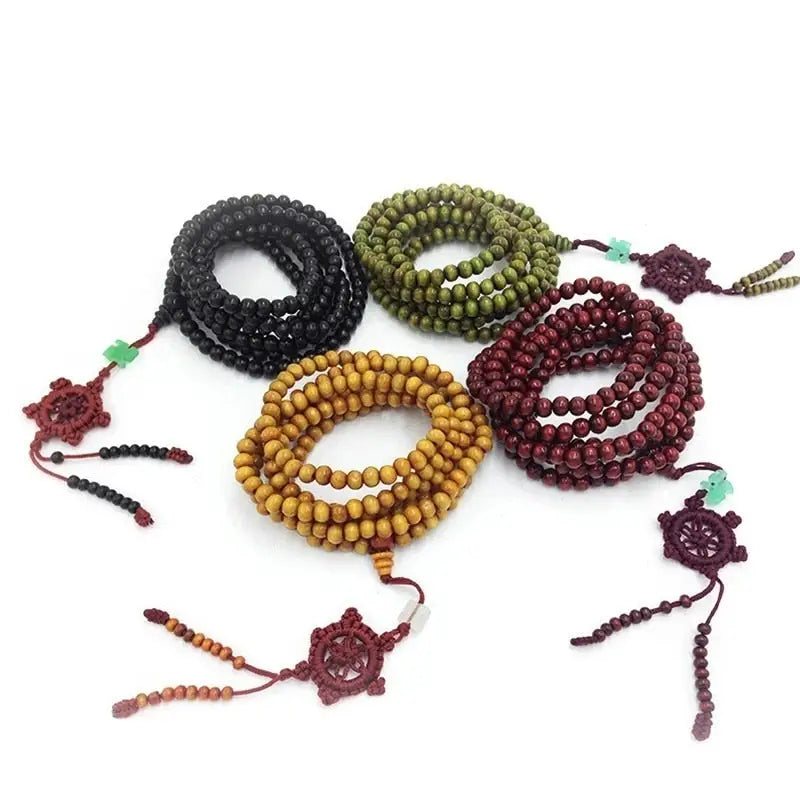 Tibetan Mala Beads Sandalwood 108 Prayer Necklace Bracelet | Buddhist Meditation Japamala | Buddhive