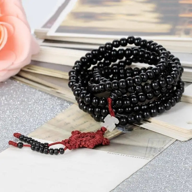 Tibetan Mala Beads Sandalwood 108 Prayer Necklace Bracelet | Buddhist Meditation Japamala | Buddhive