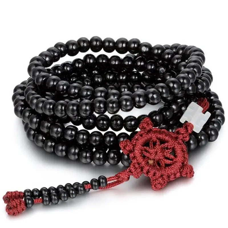 Tibetan Mala Beads Sandalwood 108 Prayer Necklace Bracelet | Buddhist Meditation Japamala | Buddhive