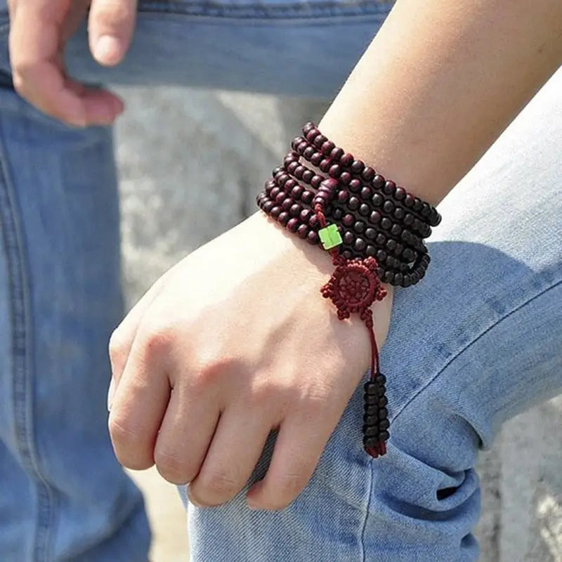 Tibetan Mala Beads Sandalwood 108 Prayer Necklace Bracelet | Buddhist Meditation Japamala | Buddhive