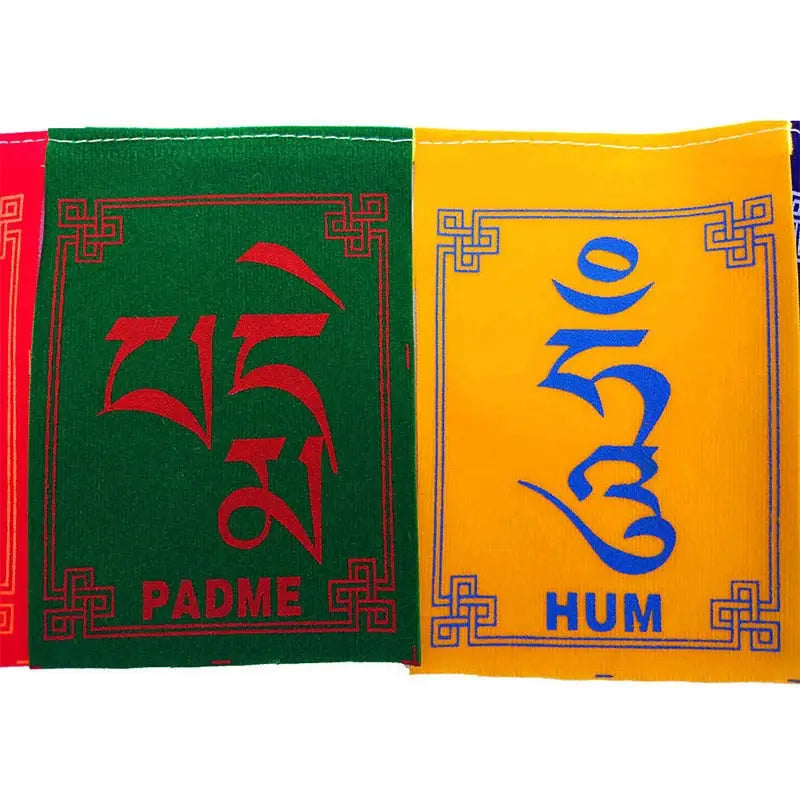 Tibetan Prayer Flags Mini Set - 10 Cotton Prayer Flags 4.4x3.3in - Buddhist Decor | Buddhive