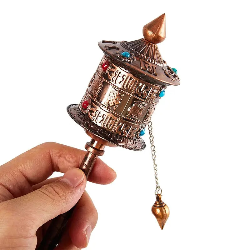 Tibetan Prayer Wheel - Handcrafted Buddhist Meditation Tool - Om Mani Padme Hum | Buddhive