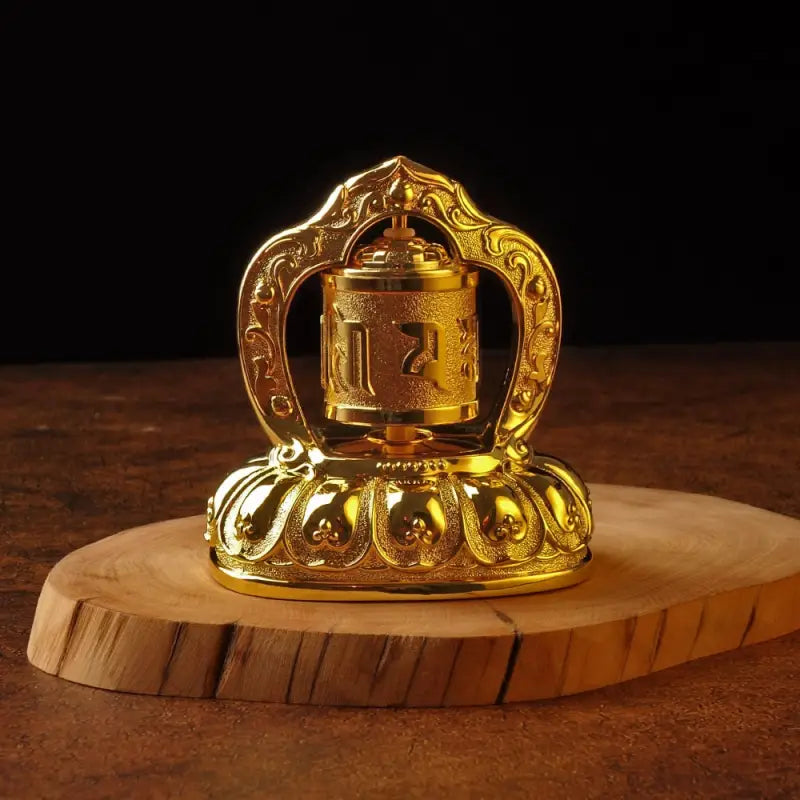 Prayer Wheel Solar Powered Tibetan Auspicious Ornaments - Meditation & Car Decor | Buddhive