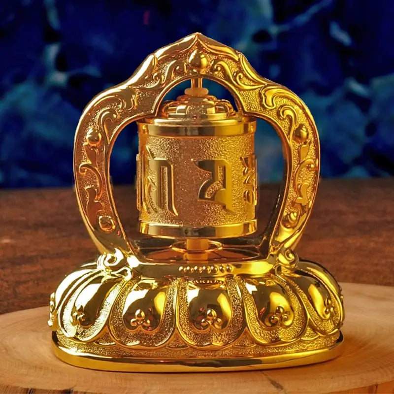Prayer Wheel Solar Powered Tibetan Auspicious Ornaments - Meditation & Car Decor | Buddhive