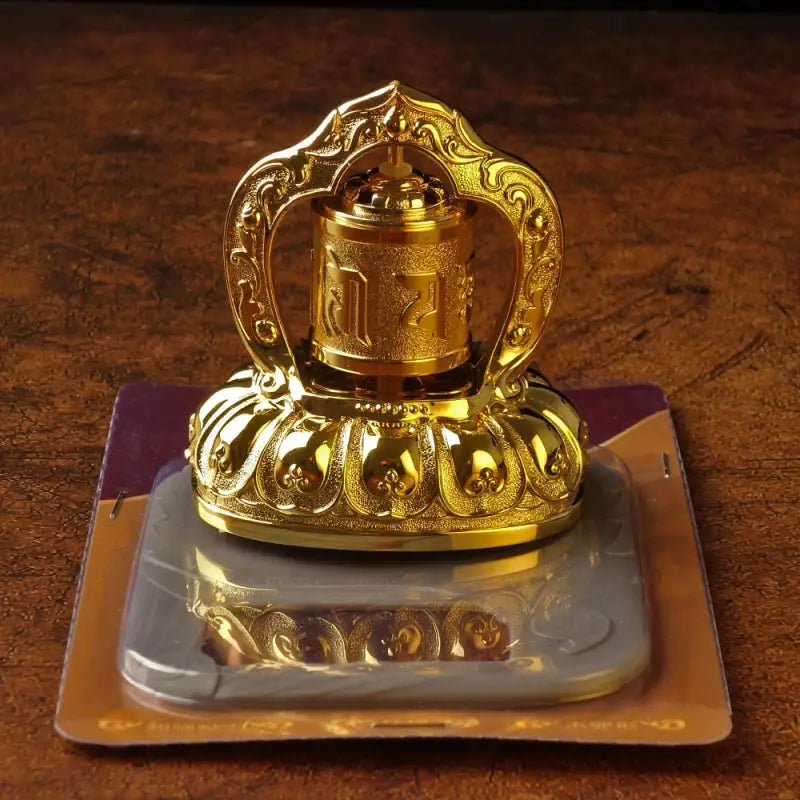 Prayer Wheel Solar Powered Tibetan Auspicious Ornaments - Meditation & Car Decor | Buddhive