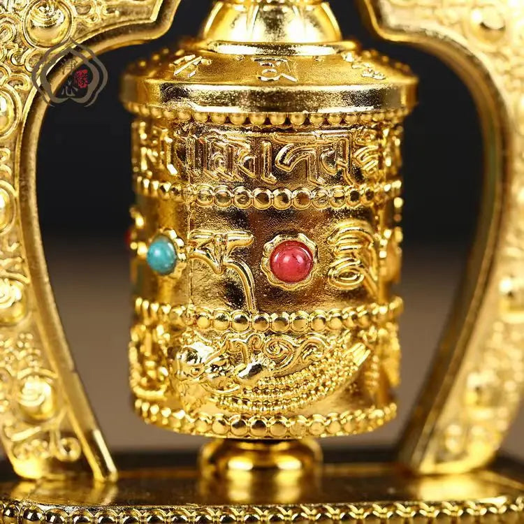 Tibetan Prayer Wheel Solar Powered - Rotating Buddhist Prayer Mill with Mantra | Buddhive