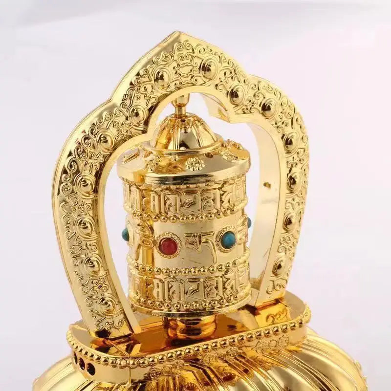 Tibetan Prayer Wheel Solar Powered - Rotating Buddhist Prayer Mill with Mantra | Buddhive