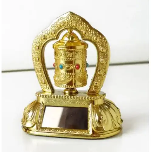 Tibetan Prayer Wheel Solar Powered - Rotating Buddhist Prayer Mill with Mantra | Buddhive