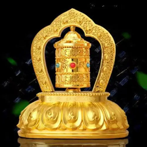 Tibetan Prayer Wheel Solar Powered - Rotating Buddhist Prayer Mill with Mantra | Buddhive