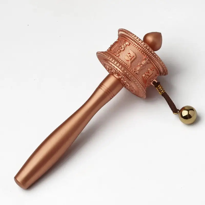 Tibetan Prayer Wheel Healing Brass Hand-Held Om Mani Padme Hum | Buddhive