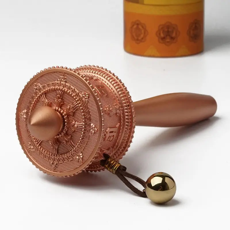 Tibetan Prayer Wheel Healing Brass Hand-Held Om Mani Padme Hum | Buddhive