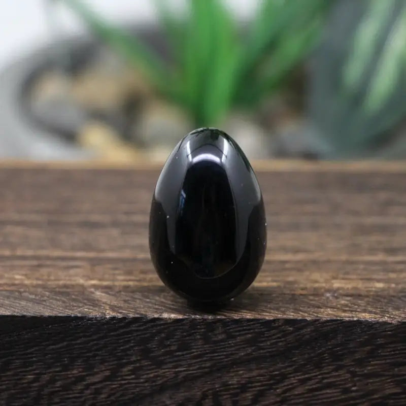 Yoni Egg Obsidian - Natural Stone Wellness Tool - 20x30mm Crystal Egg | Buddhive