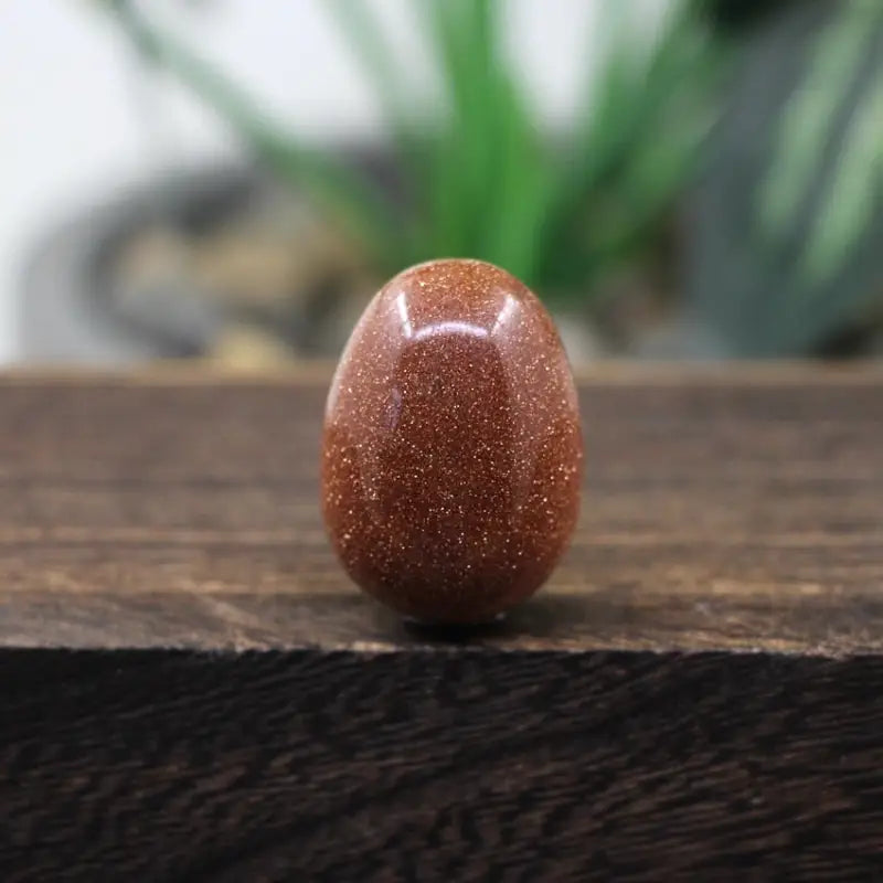 Yoni Egg Red Golden Stone 20x30mm - Natural Gemstone Wellness Tool | Buddhive