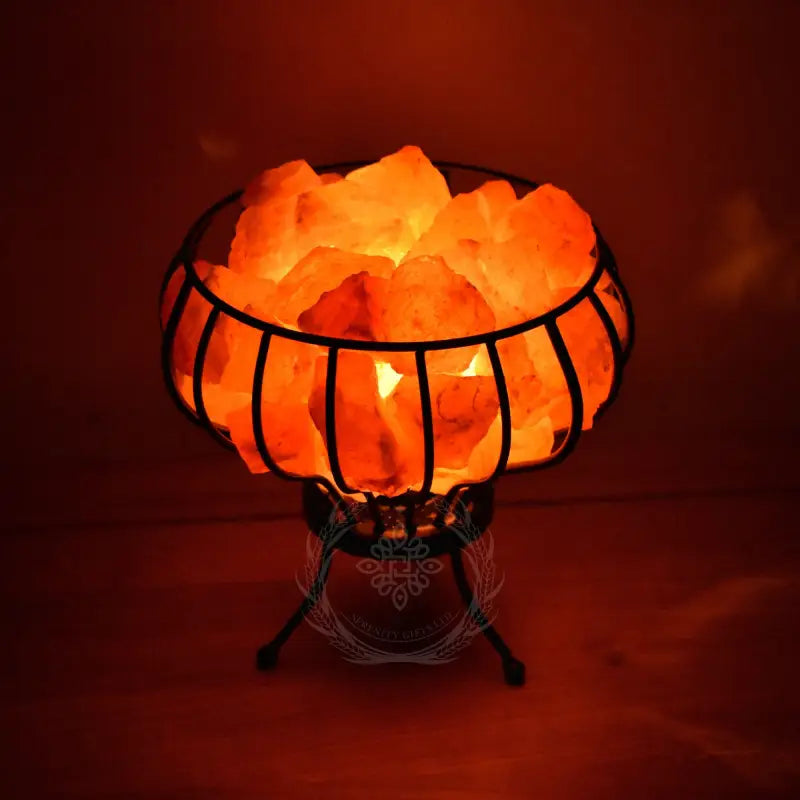 Himalayan Salt Lamp Basket - Natural Air Purifying Crystal Rock Salt - Zen Decor | Buddhive